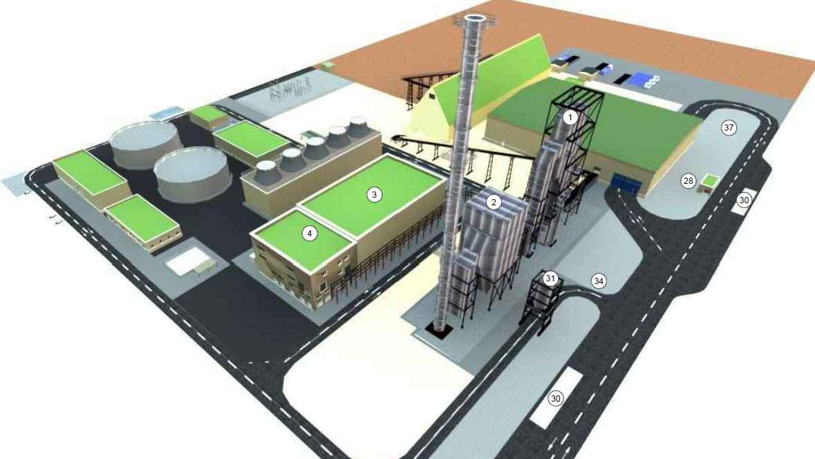 Plano proyecto planta biomasa Cubillos del Sil León